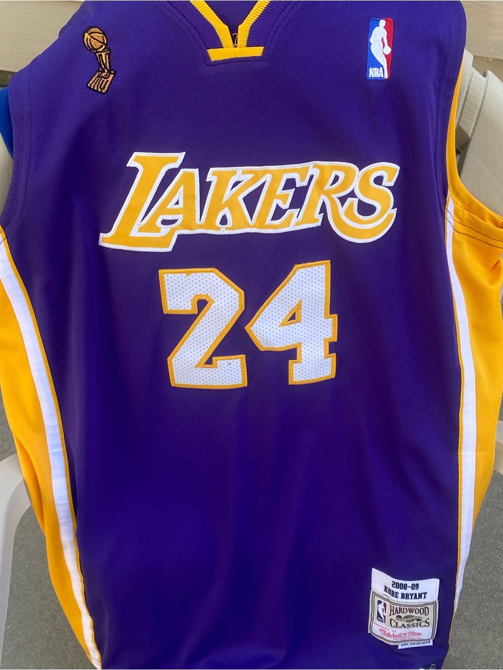 Mitchell & Ness Lakers Purple and Gold #24 Jersey Kobe 2008-09 season